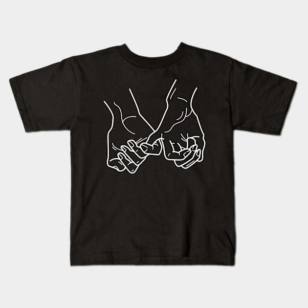 Hands Togetherness - inseparable friendship Kids T-Shirt by Rayraypictures